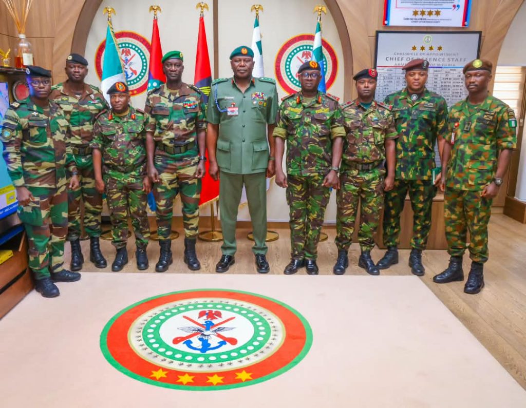 General Olufemi Oluyede meeting with ECOWAS defence chiefs in Abuja.