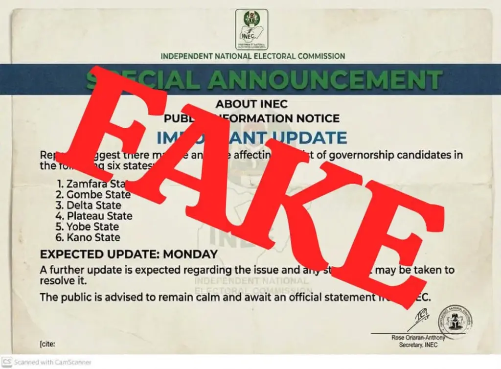 Smartphone displaying a warning alert next to official election papers