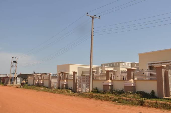 Residential buildings in a developing area of Kaduna, Nigeria.