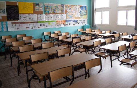 Students in a Nigerian classroom reflecting ongoing educational infrastructure challenges