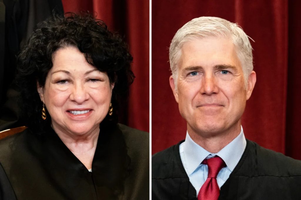 Associate Justices Sonia Sotomayor and Neil Gorsuch
