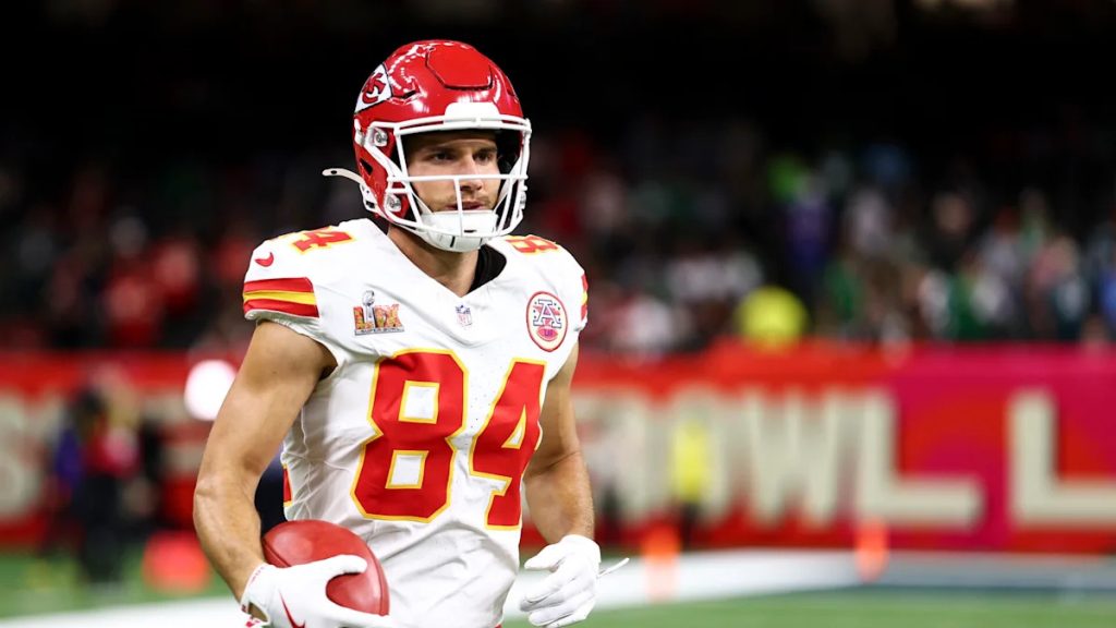 Wide receiver Justin Watson in a Kansas City Chiefs uniform