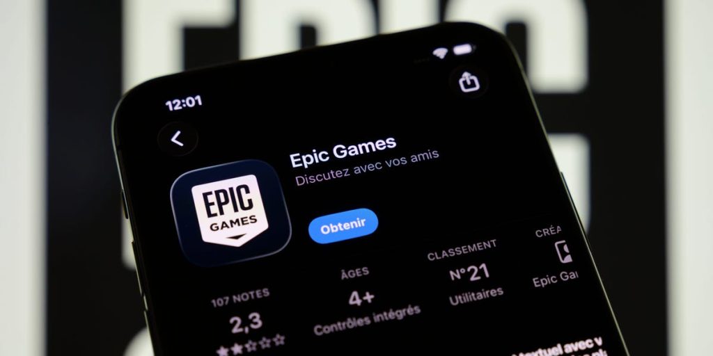 The updated Epic Games Launcher interface displayed on a computer monitor.